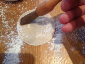 Dampening the dough